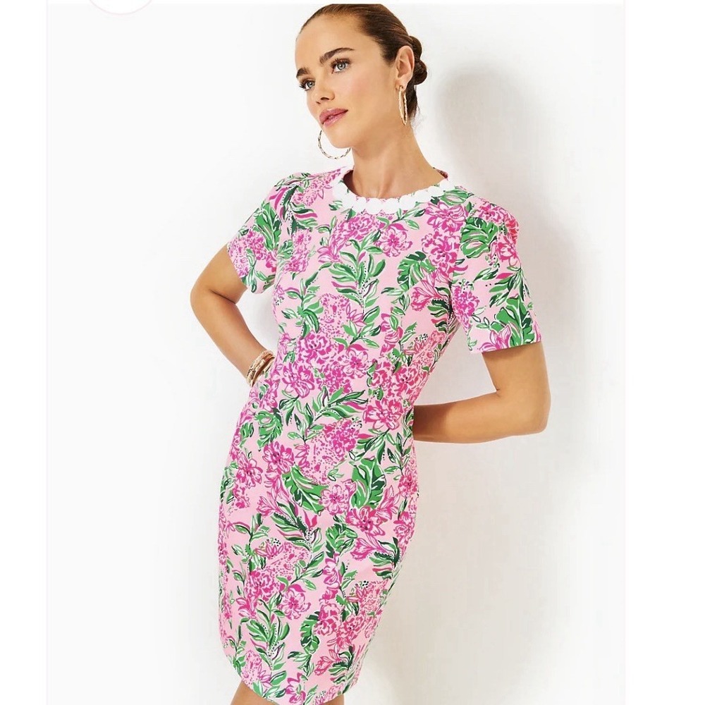 Lilly Pulitzer Sz 4 Mila Shift dress Conch Shell Pink Koala La La Resort NWOT